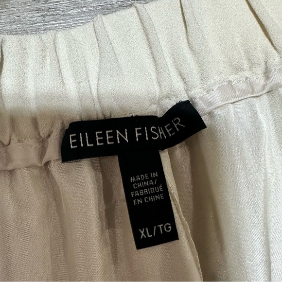 Eileen Fisher | Silk Bone System Georgette Cropped Pant XLarge - Picture 5 of 8